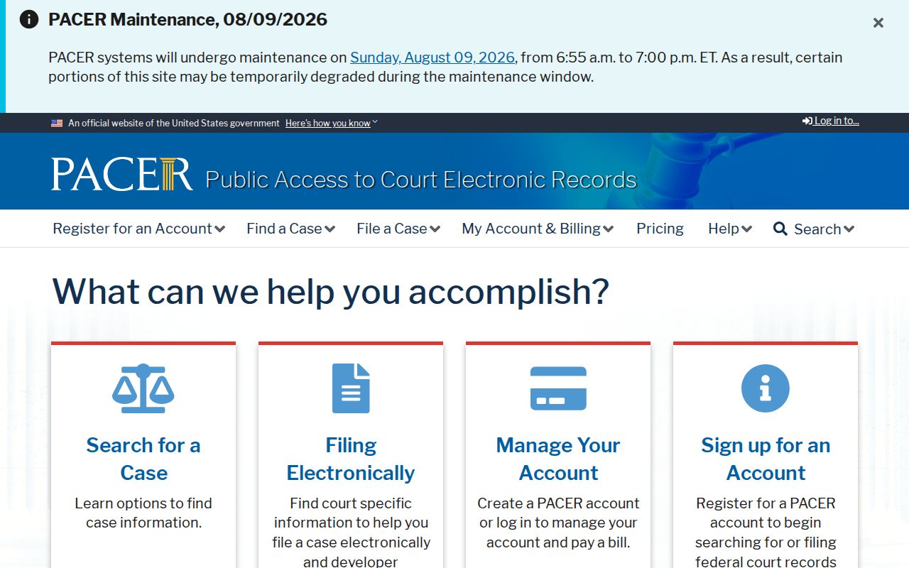 Williamson County criminal court cases federal and statewide search context