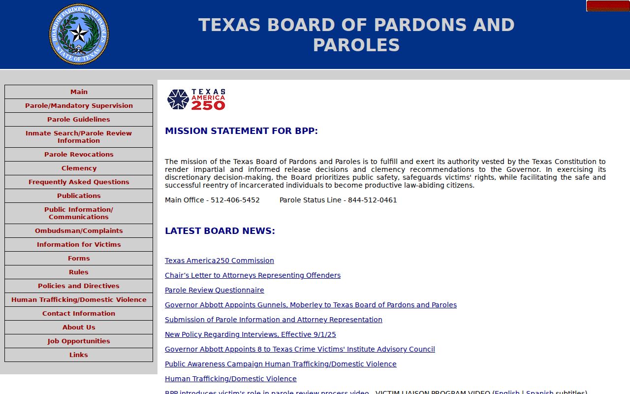 Williamson County criminal court cases parole decision records source